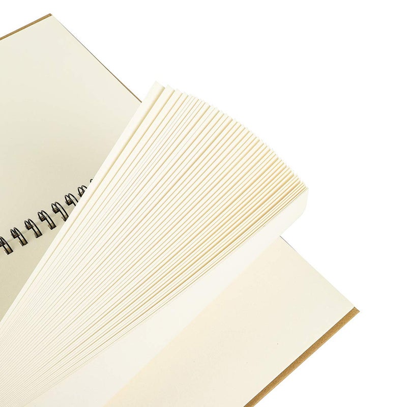 TOP-Pindu Spiral Sketchbook Pad, Blank Scrapbook, Art Drawing Book, 120 Pages/ 60 Sheets 140gsm (A4) - Image 4
